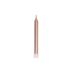 BOUGIES LISSES METALISEES X 10 ROSE GOLD