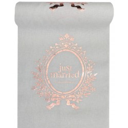 CHEMIN DE TABLE JUST MARRIED ROSE GOLD