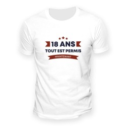 T-SHIRT 18 ANS TAILLE XL