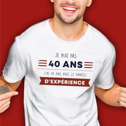T-SHIRT 40 ANS TAILLE XL