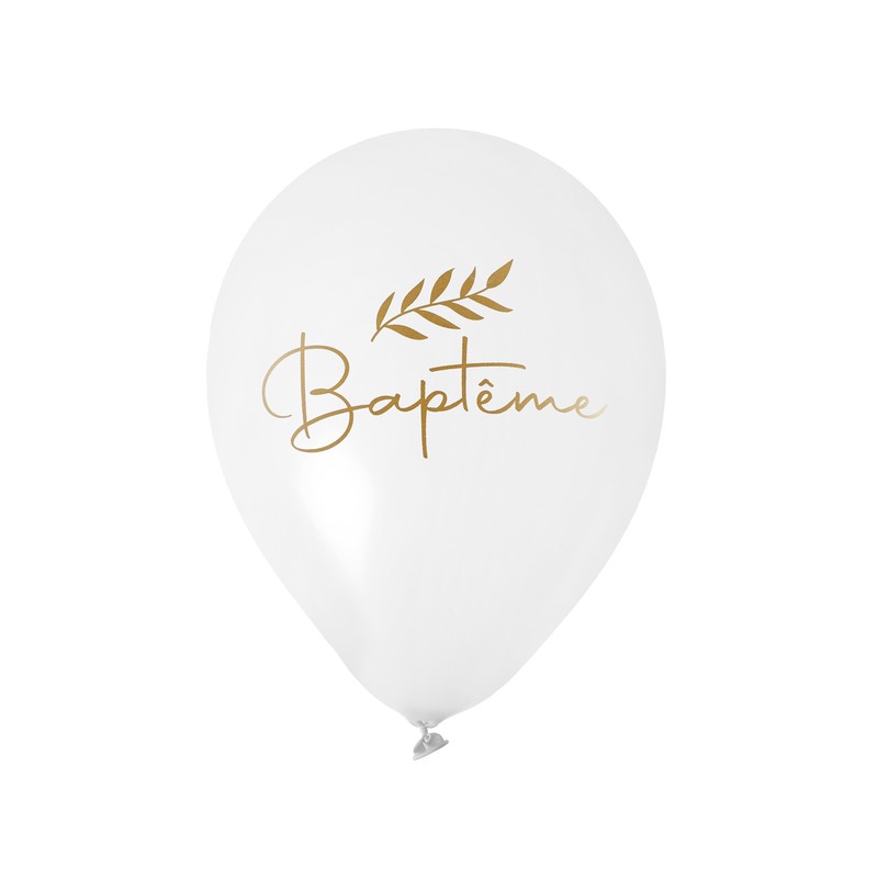 6 BALLONS BAPTEME