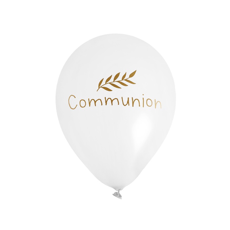 6 BALLONS COMMUNION