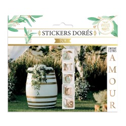 STICKERS LETTRE DOREES AMOUR