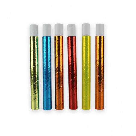 LOT DE 6 SARBACANES METAL COLORS