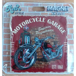 MAGNET EN BOIS RETRO MOTORCYCLE GARAGE