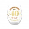 VERRE ROND 40 ANS