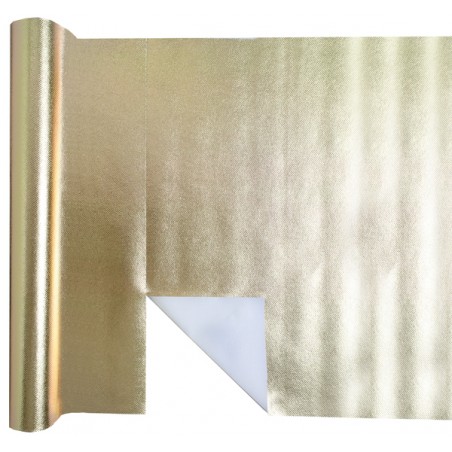 CHEMIN DE TABLE METALLIQUE OR