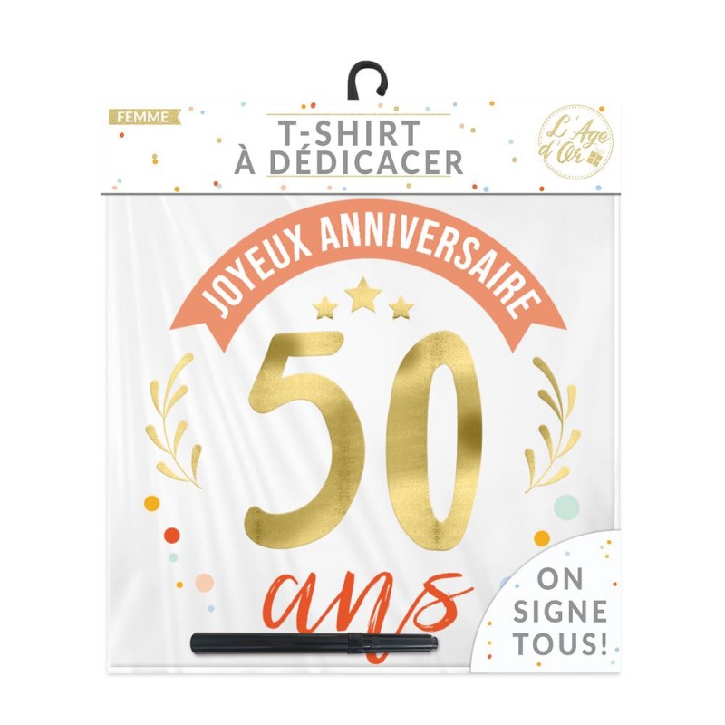 Tee Shirt Anniversaire 50 ans Femme