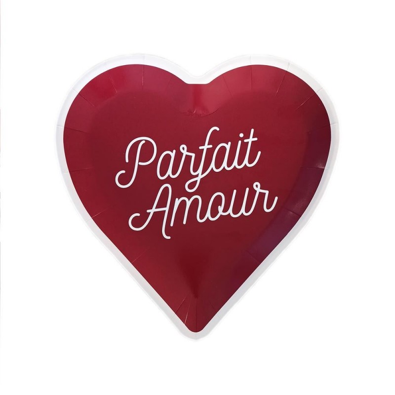 ASSIETTES COEURS X6 SAINT VALENTIN