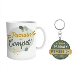 COFFRET MUG + PORTE CLES PARRAIN