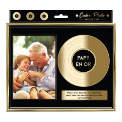 CADRE DISQUE D'OR PAPY