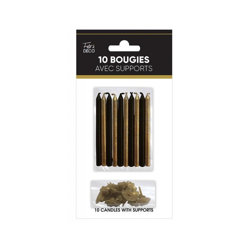 BOUGIES SUPPORTS X10 ART & DECO
