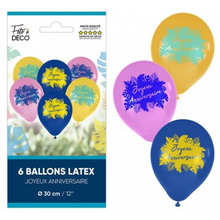 6 BALLONS TROPICAL