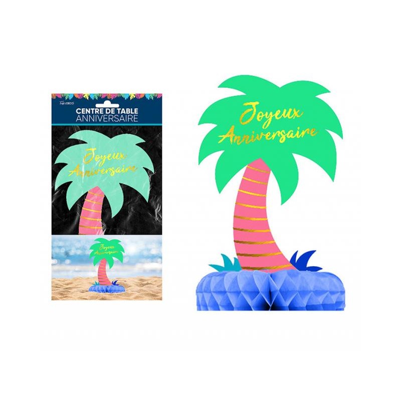 CENTRE DE TABLE TROPICAL