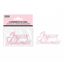 ORNEMENTS X6 ROSE POUDRE