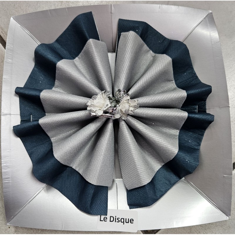 Pliage de serviette "le disque"