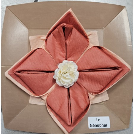 Pliage de serviette "nénuphard"