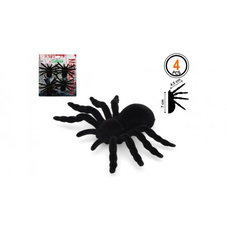 LOT DE 4 ARAIGNEES VELOURS