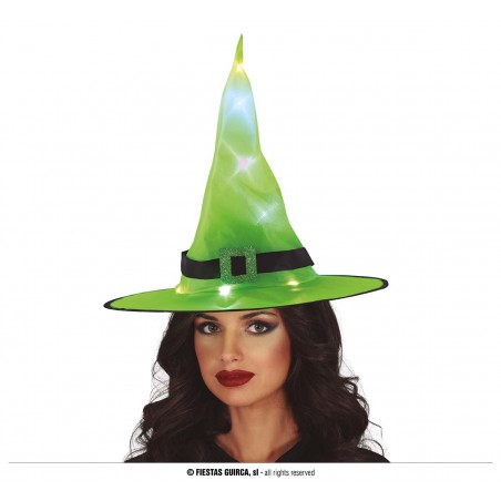 CHAPEAU LED VERT