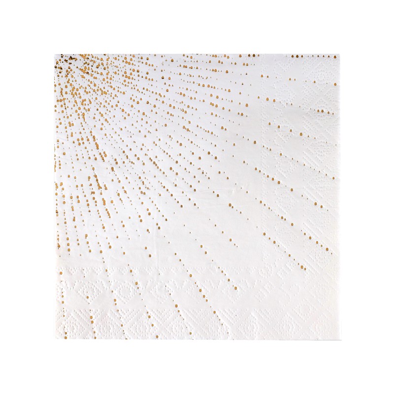 10 SERVIETTES  BUBBLES BLANC