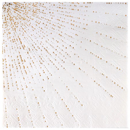 10 SERVIETTES  BUBBLES BLANC