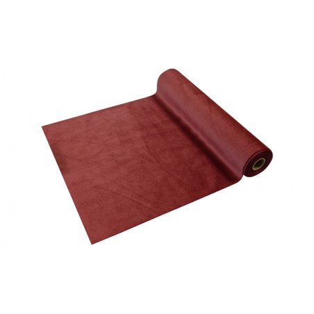 CHEMIN DE TABLE VELOURS ROUGE