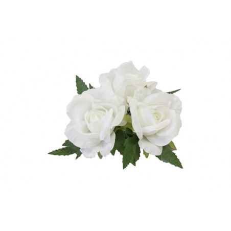 CENTRE DE TABLE  ROSES BLANC