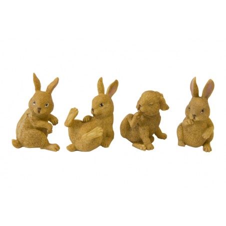 LAPIN BEIGE RESINE 4 MODELES