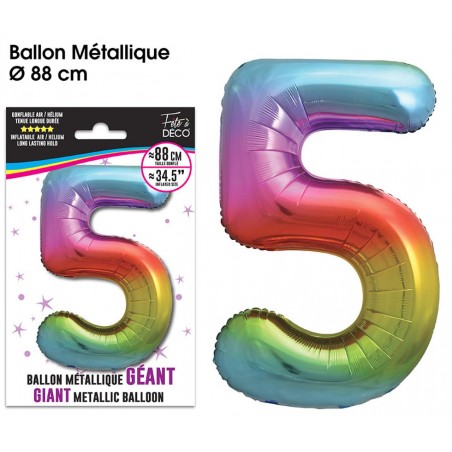 BALLON N°5 MULTI 88CM