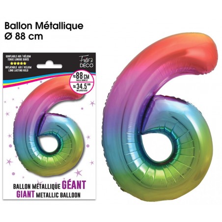 BALLON N°6 MULTI 88CM