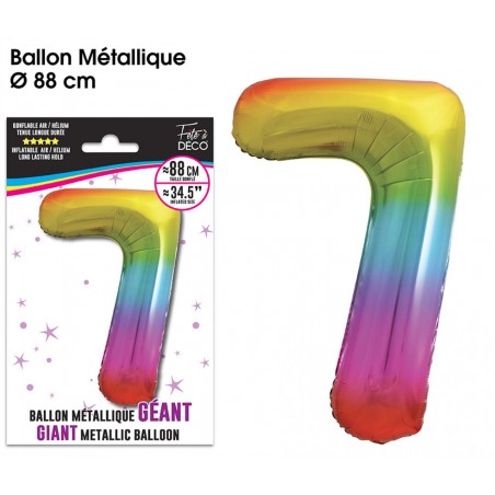BALLON N°7 MULTI 88CM