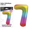 BALLON N°7 MULTI 88CM