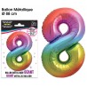 BALLON N°8 MULTI 88CM