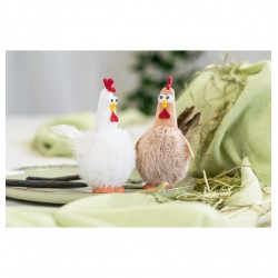 POULE BLANCHE 10 X 6 X15CM