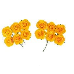 12 ROSES PAPIER OCRE