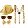 SET DE 4 PIECES SEQUINS OR