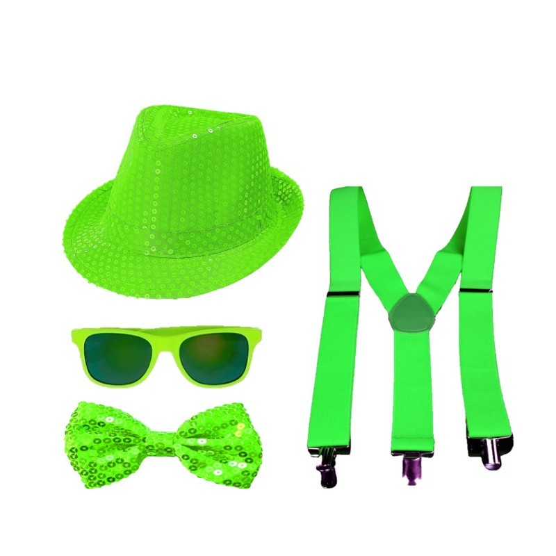 SET DE 4 PIECES SEQUINS VERT