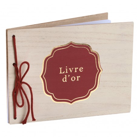 Livre d'or sienne en bois