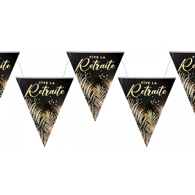 Banderole retraite dorée 3m