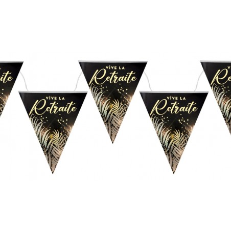 Banderole retraite dorée 3m