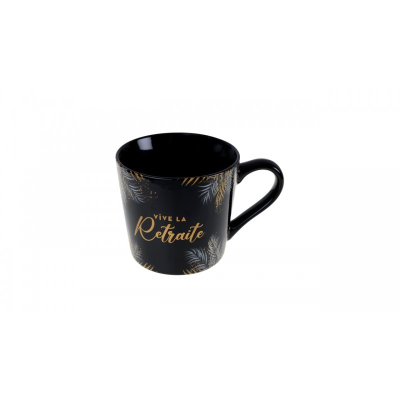 Mug retraite dorée 10 x 9cm