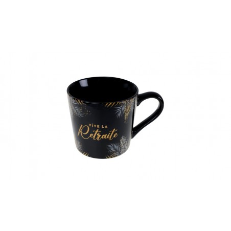 Mug retraite dorée 10 x 9cm