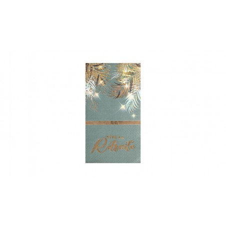 Serviettes Retraite céladon x12