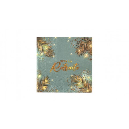 Mini Serviettes Retraite céladon x12