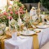 CHEMIN DE TABLE MOUSSELINE OCRE