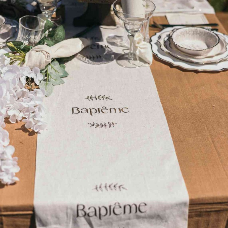 CHEMIN DE TABLE BAPTEME