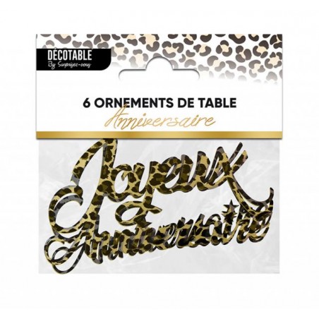 6 ORNEMENTS LEOPARD