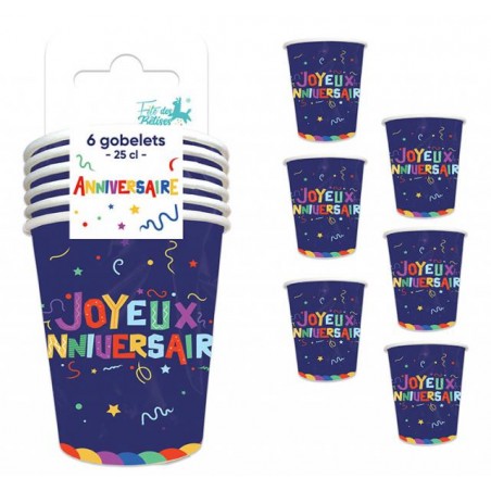 6 GOBELETS 25 CL