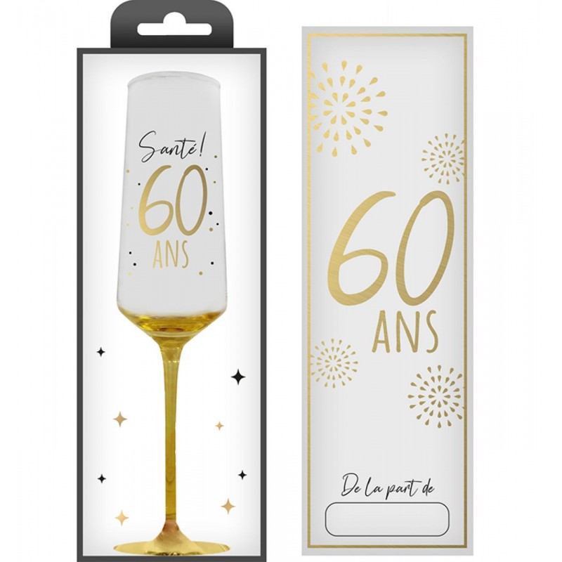 FLUTE A CHAMPAGNE 60 ANS