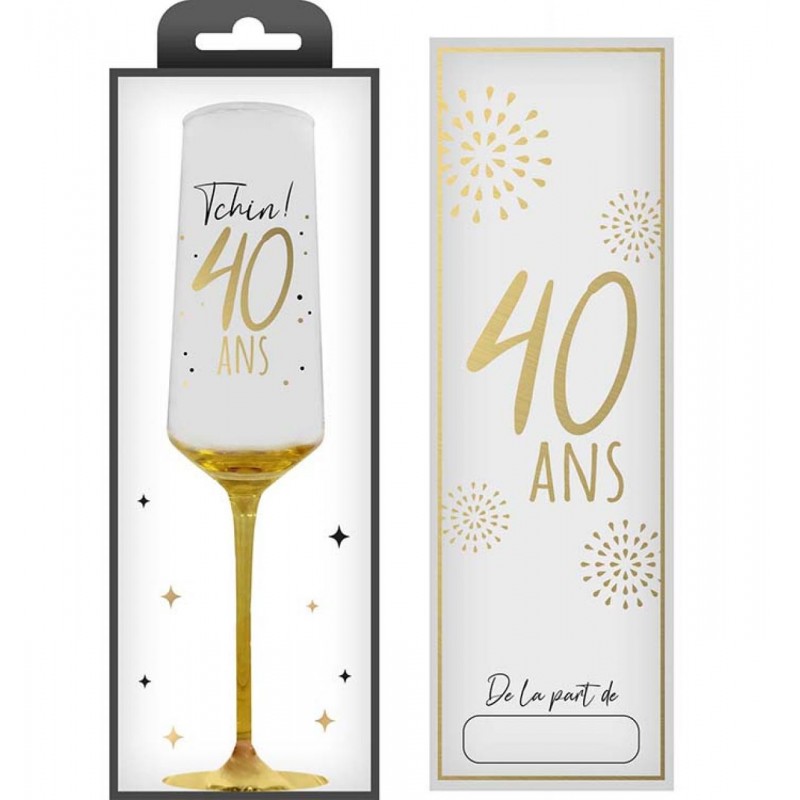 FLUTE A CHAMPAGNE 40 ANS